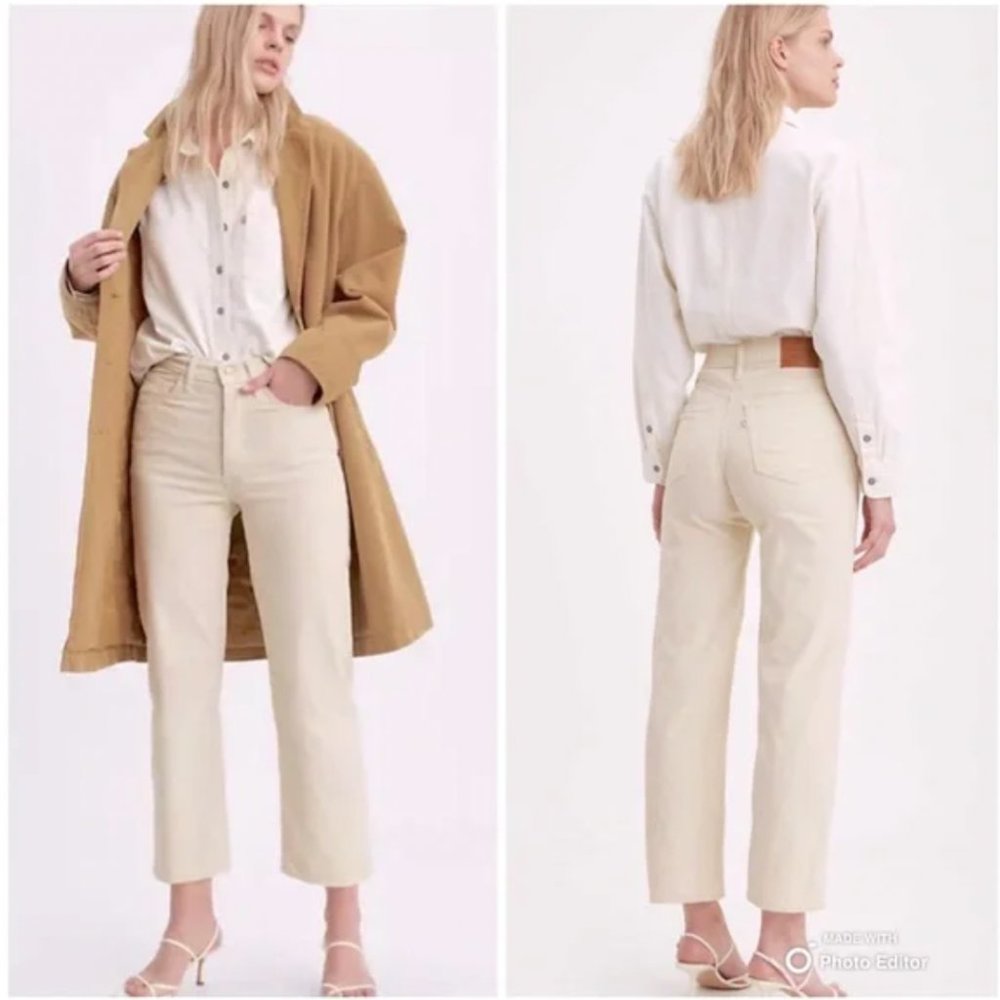 Levi's Premium RIBCAGE STRAIGHT ANKLE CORDUROY PANTS Size 30